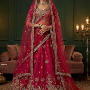 Ethnic Bridal Lehenga Choli with Heavy Zari And Sequins Work