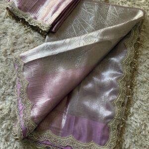 Exclusive Baby Pink Kanjivaram bridal Waskat Banarasi Silk Saree
