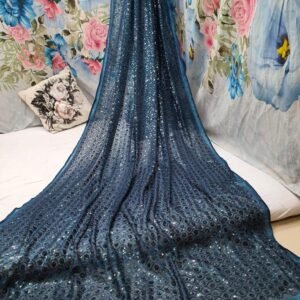 Exclusive Bollywood Rama Heavy Dual Sequins Embroidery Work Sarees