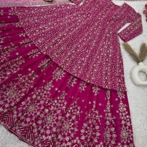 Exclusive Embroidered Georgette Pakistani Lehenga