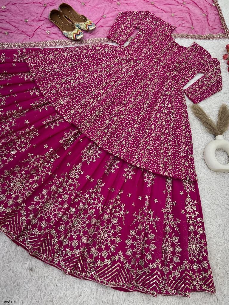 exclusive embroidered georgett 1725702606 Exclusive Embroidered Georgette Pakistani Lehenga