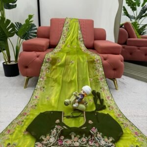 Exclusive Green Designer Jimmy Chu Saree