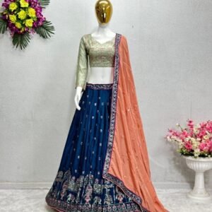 Exclusive Heavy Embroidery Work Bridal Lehenga Choli