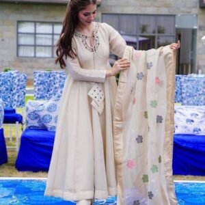 Exclusive KGF Anarkali Kurtis With Flower Printed Dupatta