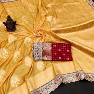 Exclusive Muster Multi Work Khadi Georgette Silk Saree