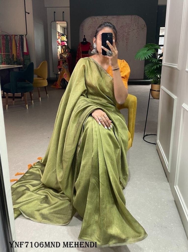 exclusive pure melanin silk me 1717418771 Exclusive Pure Melanin Silk Mehendi Sarees at Fab Funda