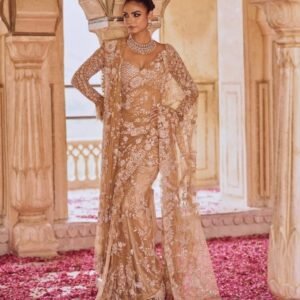 Exclusive Rich Look Sequence And Embroidered Heavy Net Saree
