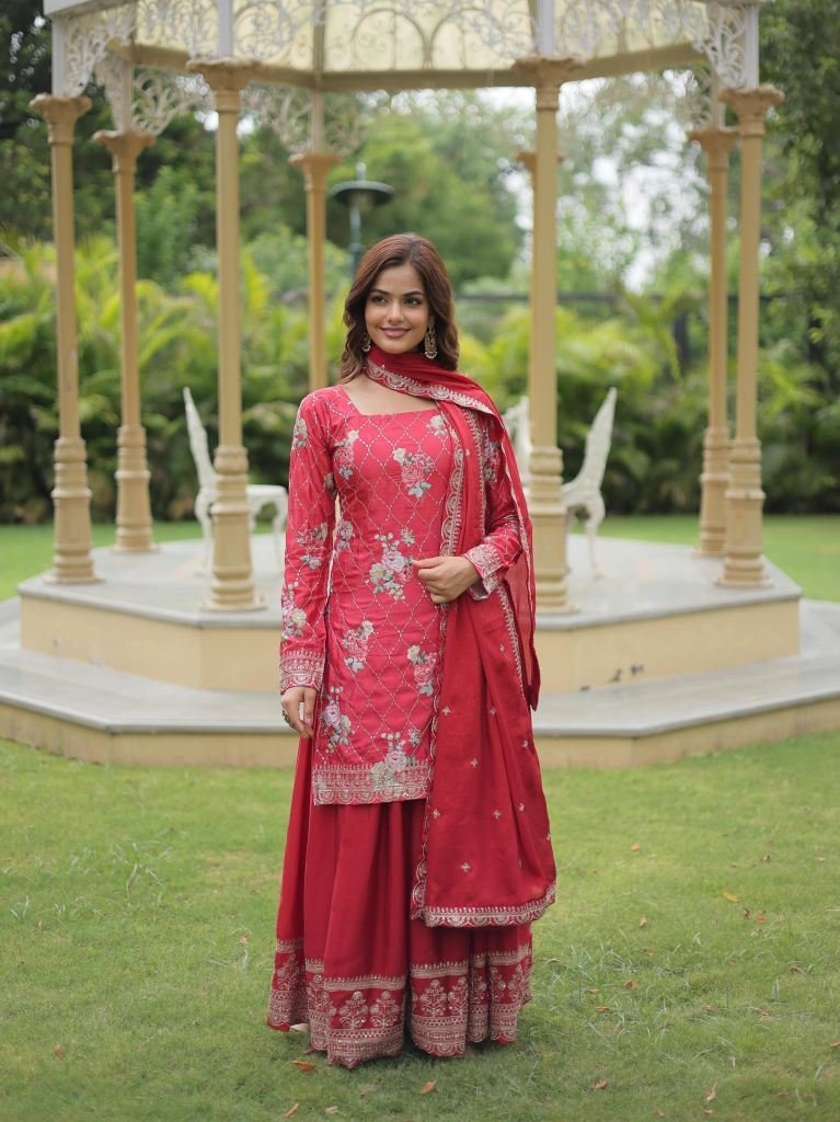 exclusive wedding designer chi 1731749553 Exclusive Wedding Designer Chinon Kurtis Palazo Set