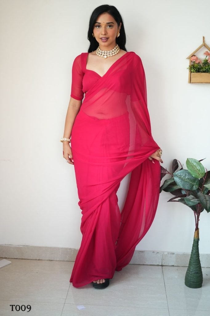 exquisite jimmy choo designer 1717674024 Designer Ready To Wear Rani Pink Saree