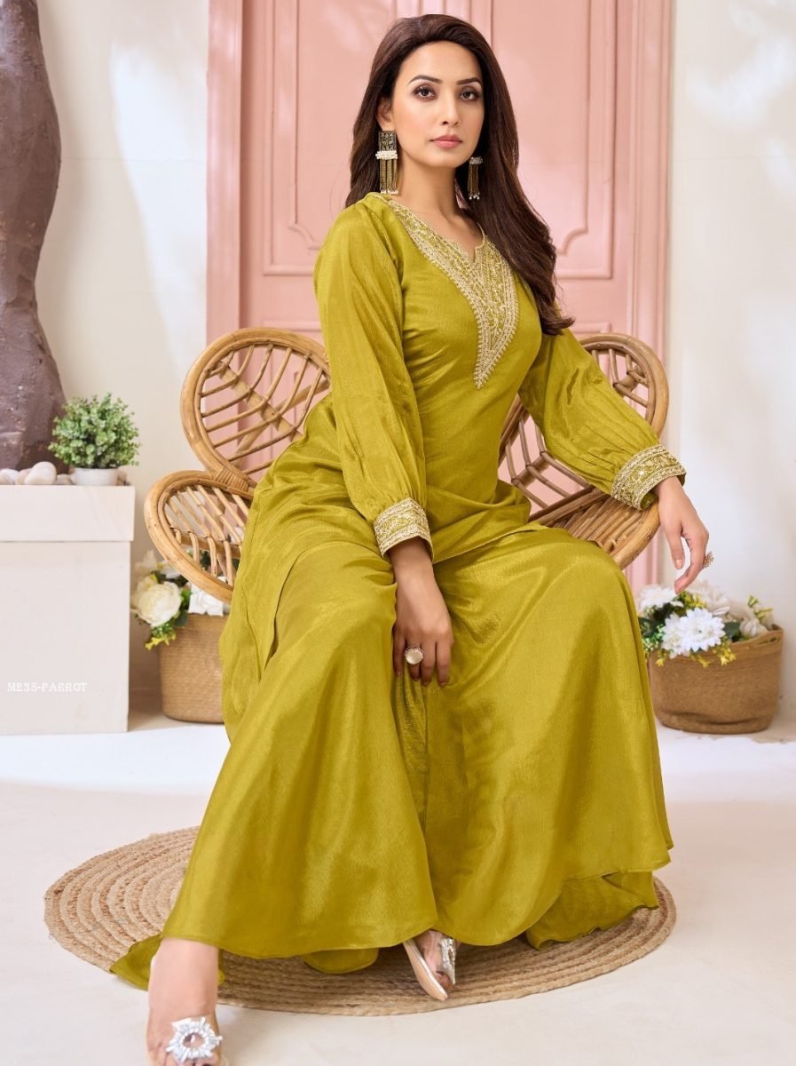 fab funda presenting parrot gr 1776431986 Fab Funda Presenting Parrot Green Plazzo Style Plus Size Cord Ser