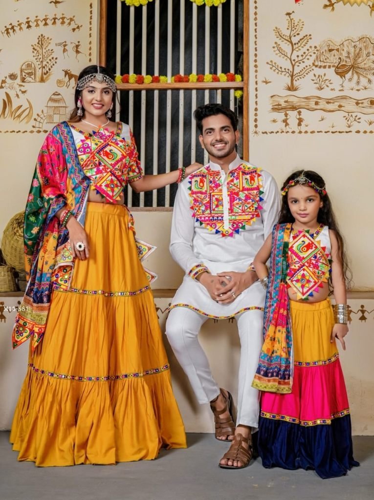 family combo three tal traditi 1717830966 Family Combo Three Tal Traditional Lahenga Choli for Navratri