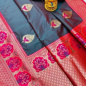 Fancy Design Soft Silk Grey Color Banarasi Saree