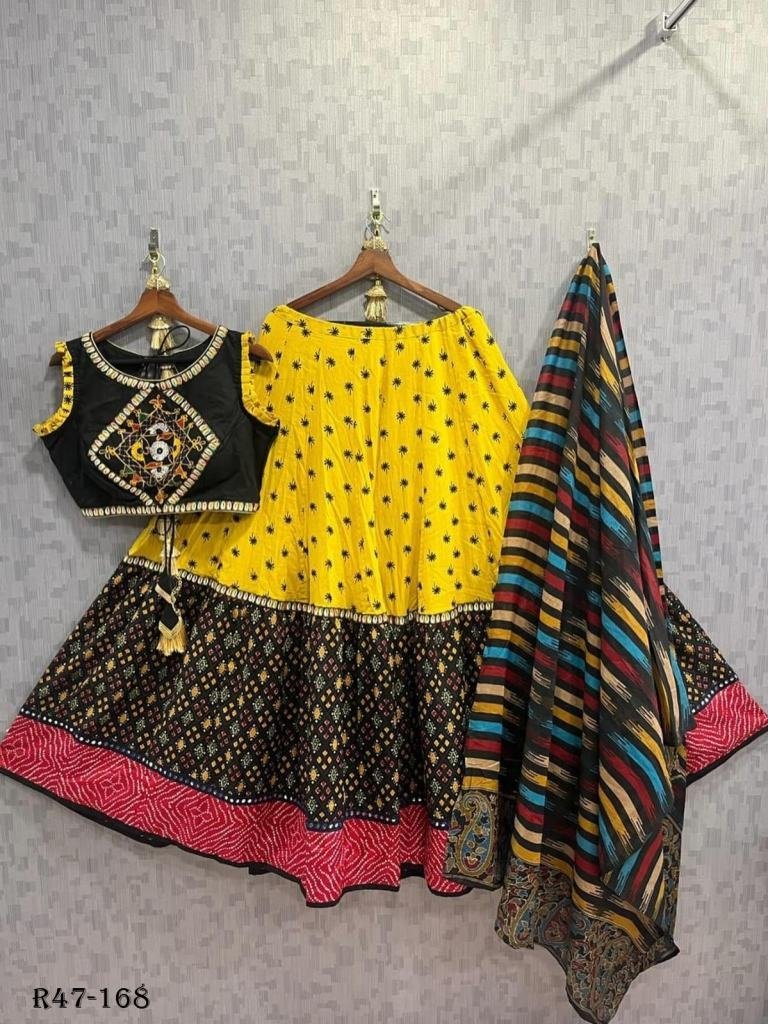 fancy digital print muslin cot 1718098440 Fancy Digital Print Muslin Cotton Lehenga Choli