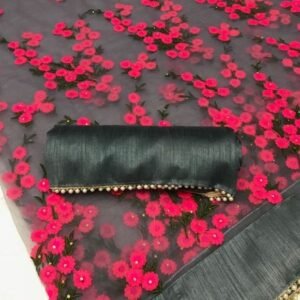 Fancy Heavy Net Black Saree