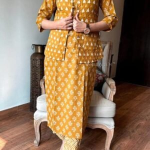 Fancy Muster Mill Print Pure Cotton Koti Kurtis Set