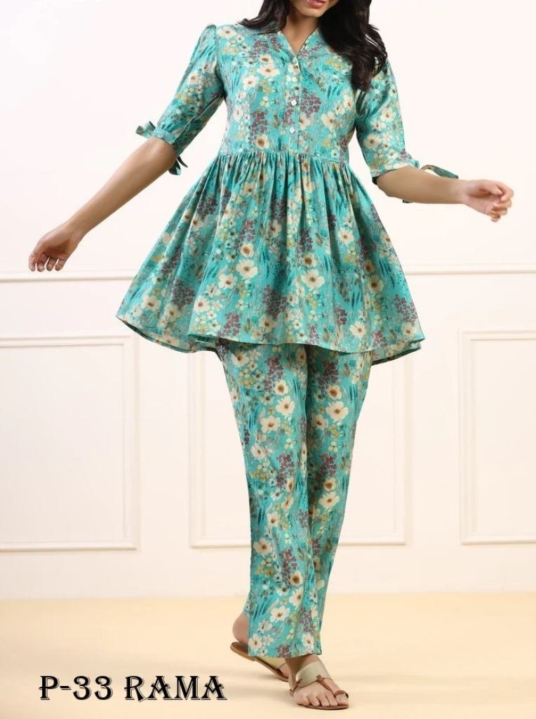 fancy rama printed round co or 1718362389 Fancy Rama Printed Round Co Ord Set