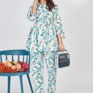 fancy Sleeves pattern Co ord Set