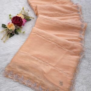 Fashion Collection Cream Jimmy Choo Handwork Saree