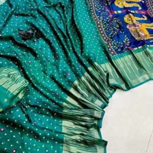 Fashionable Chiffon Jari Border Rama saree