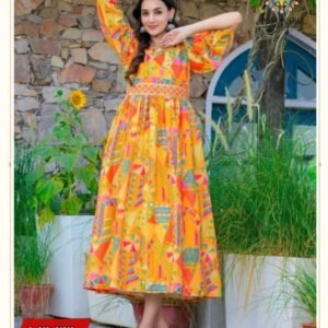 Fashionista Vol 2 Casual Digital Printed Anarkali Kurtis With 3 4 Sleeve