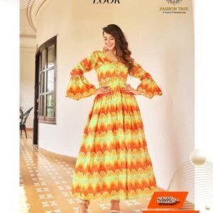 Fashionista Vol 2 Casual Printed Alia Cut Kurtis With Circular Flounce Sleeve