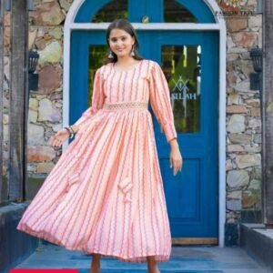Fashionista Vol 2 Fancy Digital Printed Anarkali Gown With Shirt Style Sleeve