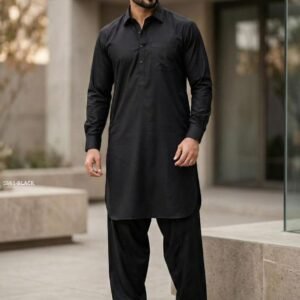 Festive Special Black Kurta Pajama Outfit For Men