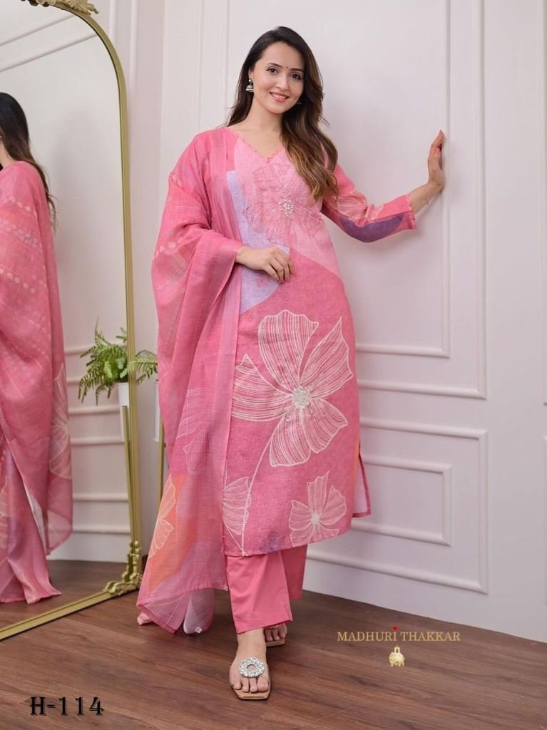 fgdfg 1725361243 Premium Pink Heavy Suit Set With Embroidery Work