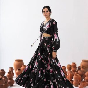 Floral Elegance Gorgeous Lehenga With Top