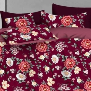 Flower Print Cotton Bed Sheet