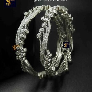 Flower Shape Silver Bracelet Bangle
