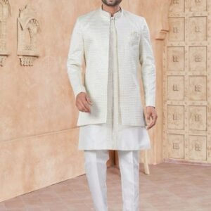 Fuction Wear Pure Silk Sequence Work Indo Western With Jacket