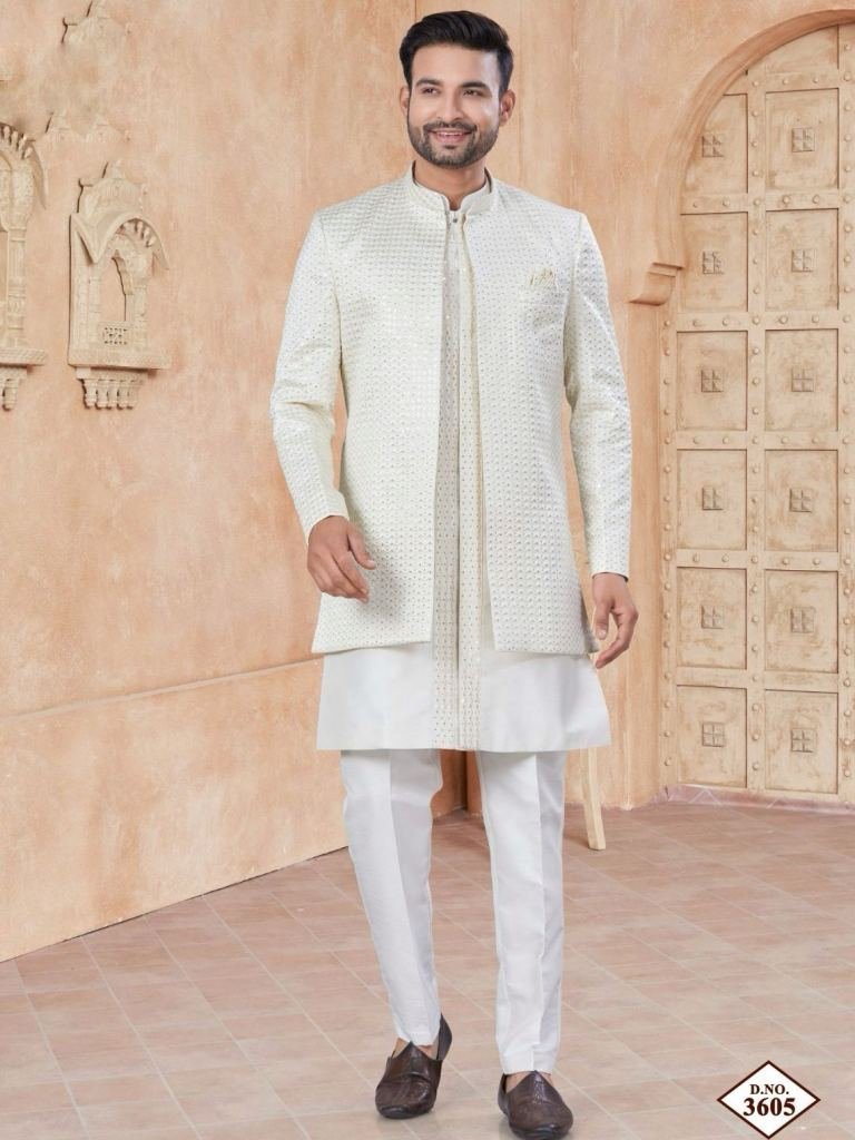 fuction wear pure silk sequenc 1742292174 Fuction Wear Pure Silk Sequence Work Indo Western With Jacket