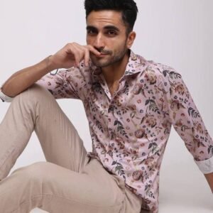 Full Sleeve Casual Printed Men Cotton Shirts