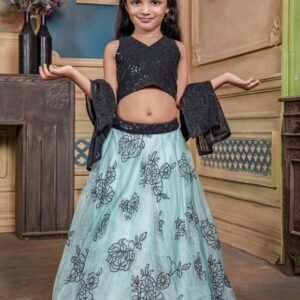 Function Wear Floral Printed Kids Girls Lehenga Choli