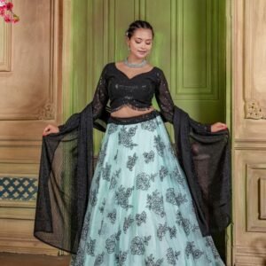 Function Wear Flower Printed Organza Lehenga choli