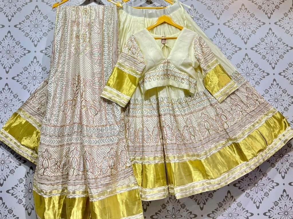 gajji silk white chaniya choli 1742639111 gajji silk white Chaniya choli With vintage work