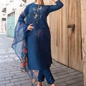 Gazal Vol 5 Blue Fancy Kurti With Bottom Dupatta