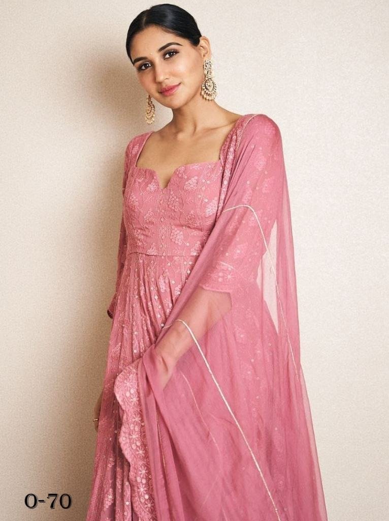 georgette embroidered pink chi 1724327532 Georgette Embroidered Pink Chikankari Suit