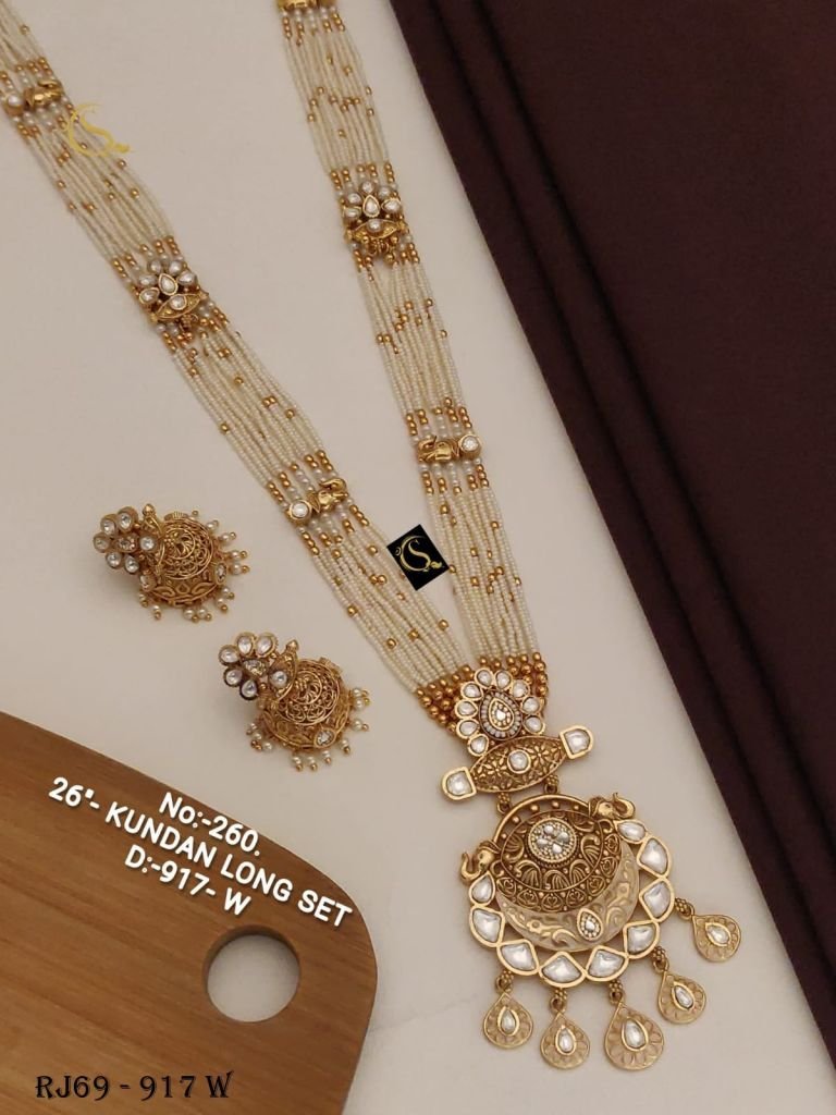 gold color rajwadi matte gold 1721135950 Gold Color Rajwadi Matte Gold Necklace Set