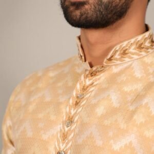 Gold Morpankh Soft J Card Men kurta with Payjama