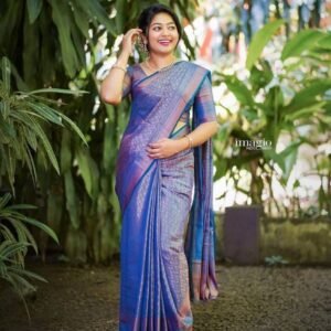 Gorgeous Zari Work Bnarasi Soft Silk Saree with Blouse