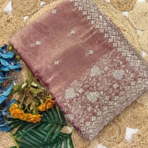Gracefully Jimmy Choo Saree with Contrast Blouse