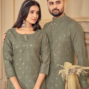 Gray Couple Dream V 2 Pure Cotton Kurta With Payjama