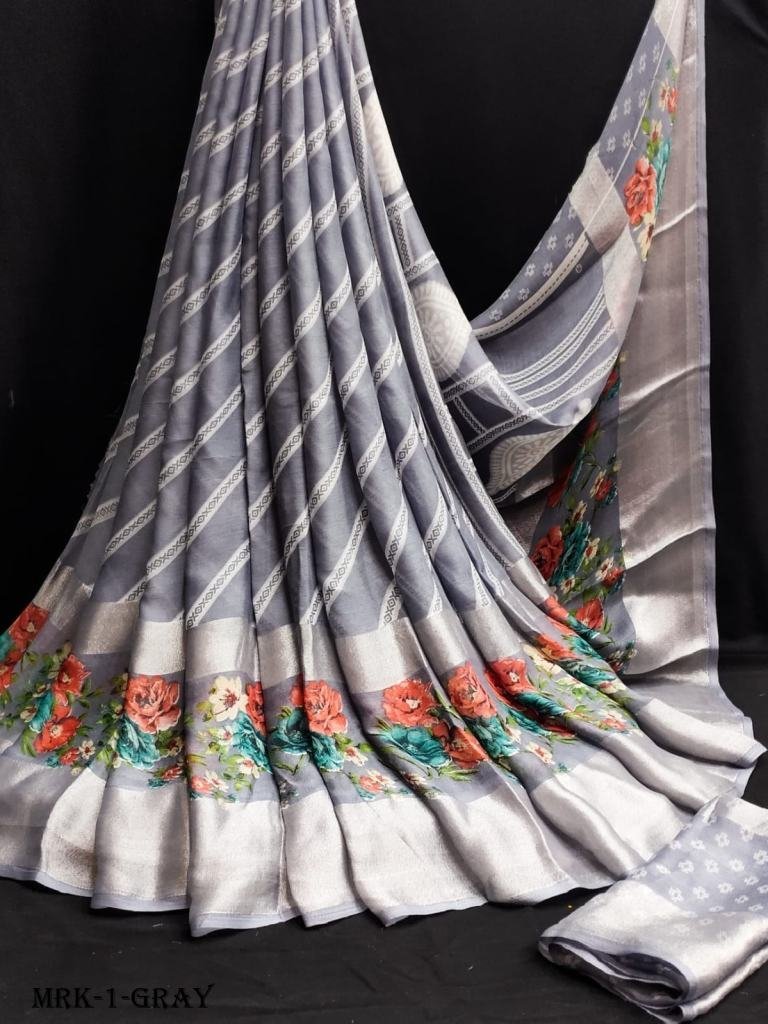 gray pure moss georgette saree 1716021649 Gray Pure Moss Georgette Sarees