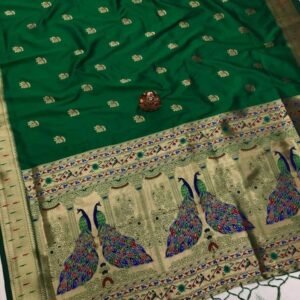 Green Designer Kanchipuram Paithani Silk Saree