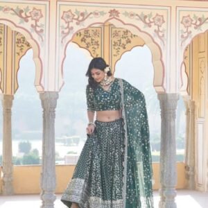 Green Elegance Lehenga Choli Set