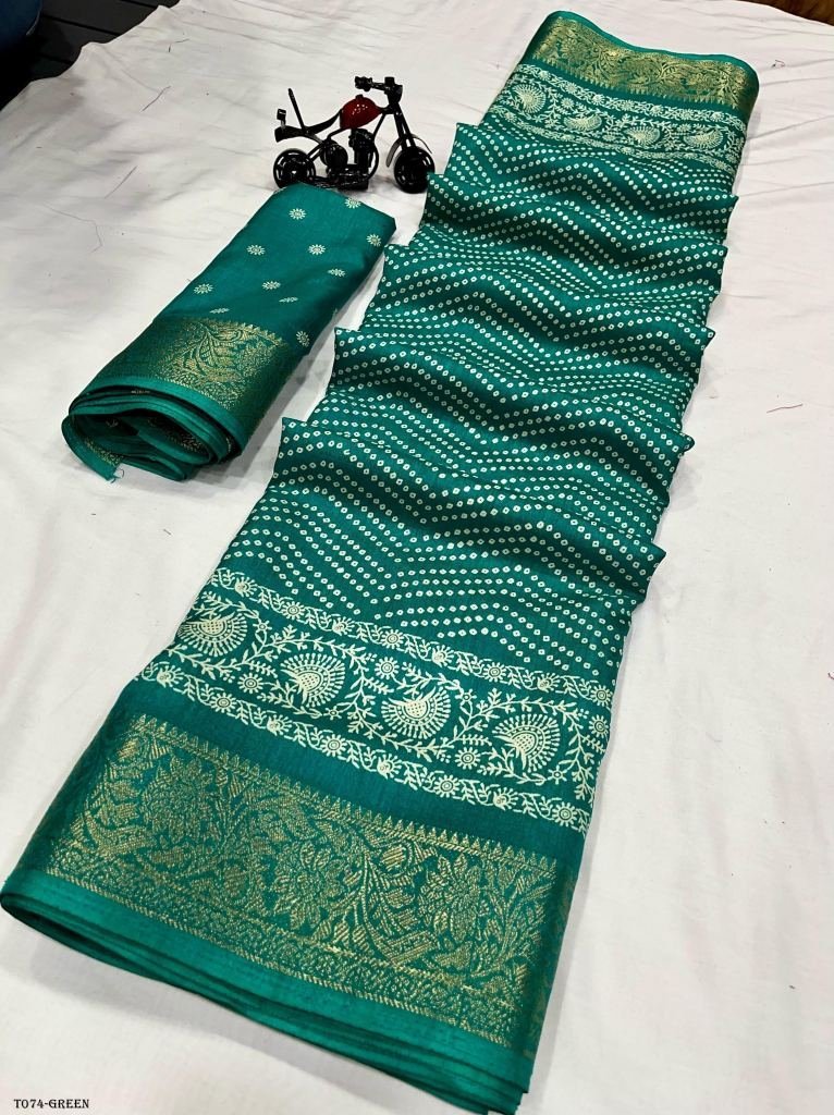 green pure soft semi binny sil 1718367294 Traditional Green Pure Soft Semi Binny Silk Saree