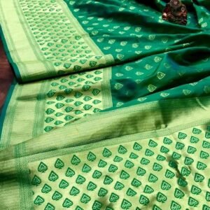 Green Vani Butta Pure Banarasi Silk Saree