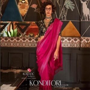 Hand loom Weaving Light Red Pure Viscose Saree